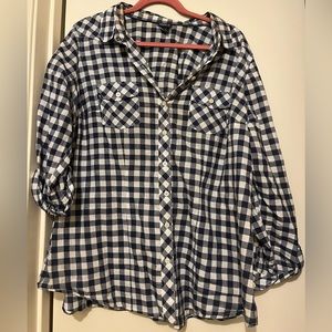 Torrid plaid button up shirt